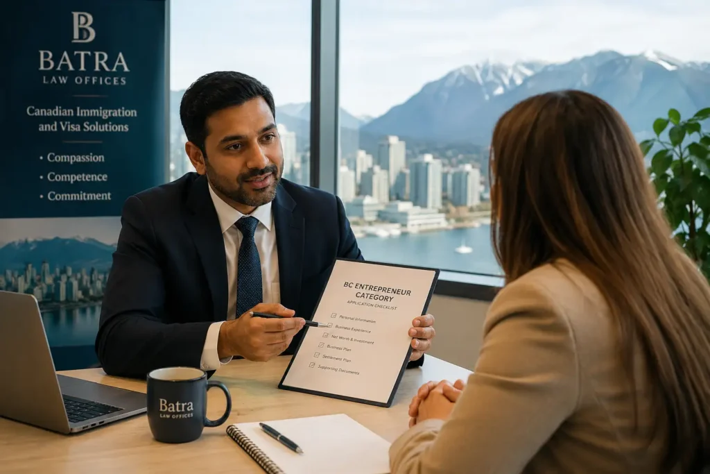 British Columbia Entrepreneur Category PNP immigration lawyer