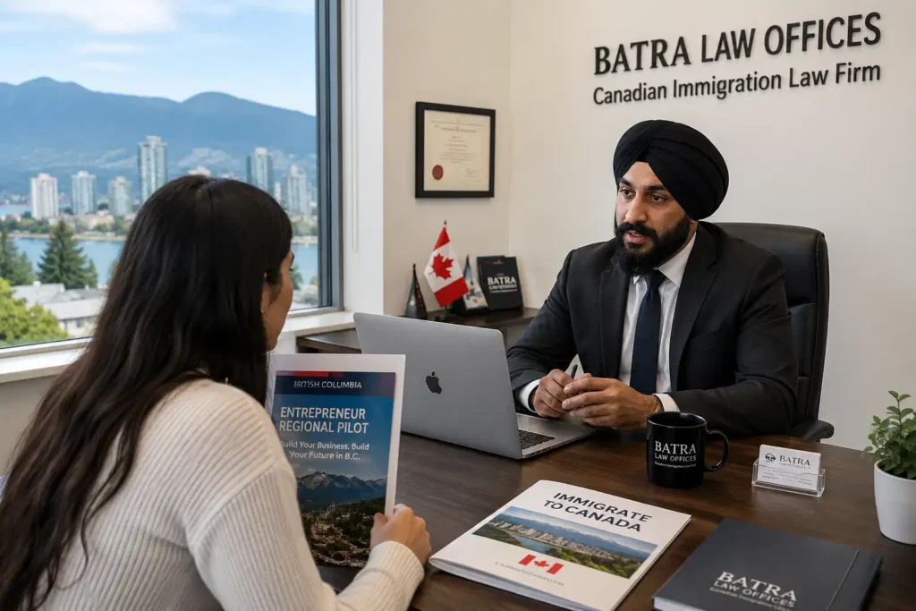 British Columbia Entrepreneur Regional Pilot immigration lawyer